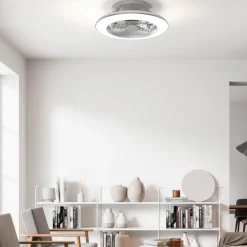 Ventilatori Da Soffitto-Selezionato da Mazzolaluce Ventilatore lampadario con pale da soffitto con luce grigio 13mq con telecomando
