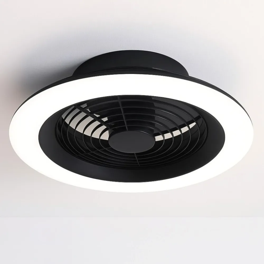 Ventilatori Da Soffitto-Selezionato da Mazzolaluce Ventilatore lampadario con pale da soffitto silenzioso nero 18mq con telecomando
