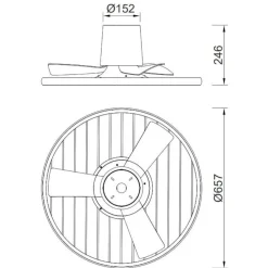 Ventilatori Da Soffitto-Selezionato da Mazzolaluce Ventilatore lampadario con pale con luce led 13 mq nero moderno