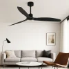 Ventilatori Da Soffitto-Selezionato da Mazzolaluce Ventilatore nero a soffitto a pale silenzioso 17mq