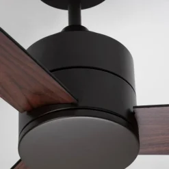 Ventilatori Da Soffitto-Selezionato da Mazzolaluce Ventilatore nero con telecomando pale in legno da soffitto silenzioso