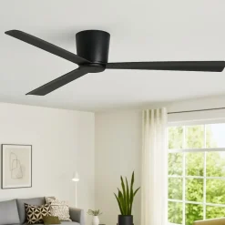 Ventilatori Da Soffitto-Selezionato da Mazzolaluce Ventilatore nero da soffitto a pale 28mq silenzioso con telecomando