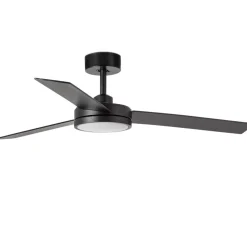 Ventilatori Da Soffitto-Selezionato da Mazzolaluce Ventilatore nero da soffitto con luce 28mq a pale silenzioso