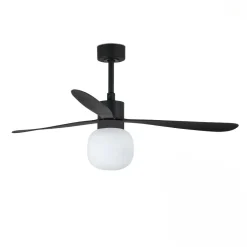Ventilatori Da Soffitto-Selezionato da Mazzolaluce Ventilatore nero da soffitto motore dc led 2700k app tuya smart 28mq