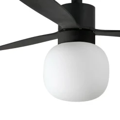 Ventilatori Da Soffitto-Selezionato da Mazzolaluce Ventilatore nero da soffitto motore dc led 2700k app tuya smart 28mq