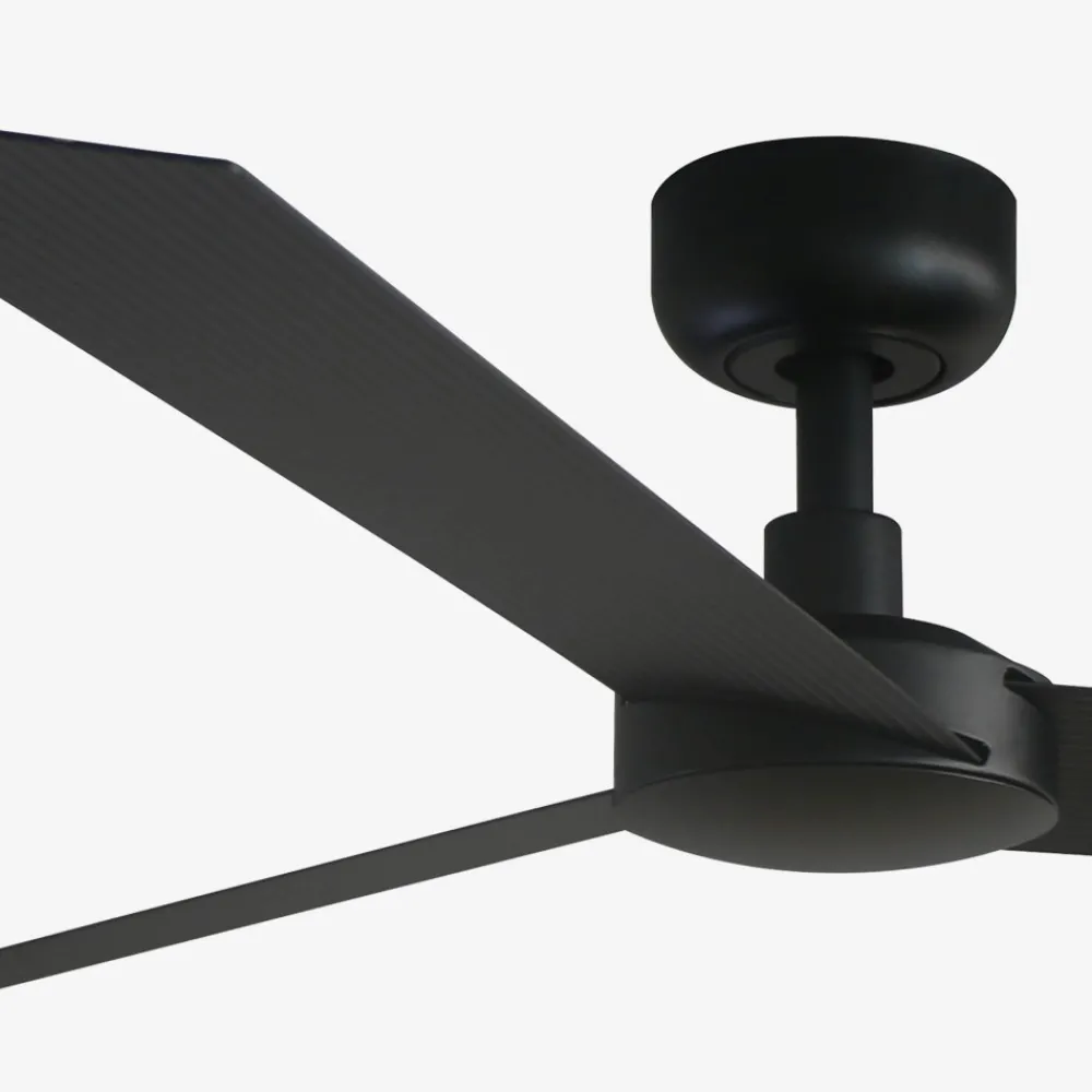 Ventilatori Da Soffitto-Selezionato da Mazzolaluce Ventilatore nero da soffitto 28mq a pale silenzioso