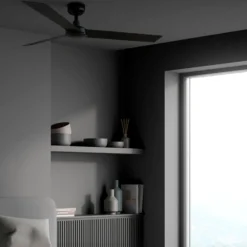 Ventilatori Da Soffitto-Selezionato da Mazzolaluce Ventilatore nero da soffitto 28mq a pale silenzioso