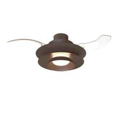 Ventilatori Da Soffitto-Selezionato da Mazzolaluce Ventilatore pale a scomparsa caffe ambienti max 20mq led cct con telecomando