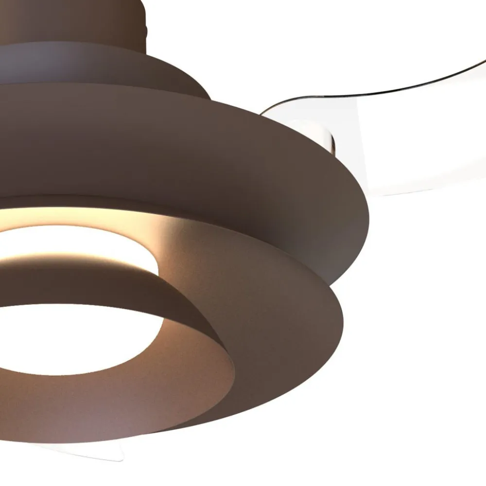 Ventilatori Da Soffitto-Selezionato da Mazzolaluce Ventilatore pale a scomparsa caffe ambienti max 20mq led cct con telecomando