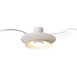 Ventilatori Da Soffitto-Selezionato da Mazzolaluce Ventilatore pale a scomparsa bianco luce led cct max 20mq con telecomando