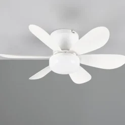Ventilatori Da Soffitto-Selezionato da Mazzolaluce Ventilatore palermo bianco da soffitto con luce telecomando