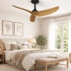 Ventilatori Da Soffitto-Selezionato da Mazzolaluce Ventilatore per camera da letto da soffitto nero e marrone motore inverter 20mq