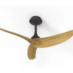 Ventilatori Da Soffitto-Selezionato da Mazzolaluce Ventilatore per camera da letto da soffitto nero e marrone motore inverter 20mq