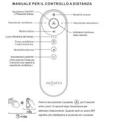 Ventilatori Da Soffitto-Selezionato da Mazzolaluce Ventilatore per camera da letto da soffitto nero e marrone motore inverter 20mq