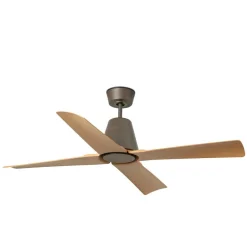 Ventilatori Da Soffitto-Selezionato da Mazzolaluce Ventilatore per soffitto esterno ip44 marrone 13-17mq wiz smart app