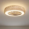 Ventilatori Da Soffitto-Selezionato da Mazzolaluce Ventilatore plafoniera da soffitto in rattan ip44 20mq con telecomando