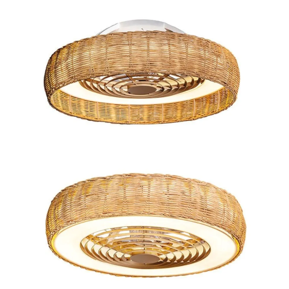 Ventilatori Da Soffitto-Selezionato da Mazzolaluce Ventilatore plafoniera da soffitto in rattan ip44 20mq con telecomando
