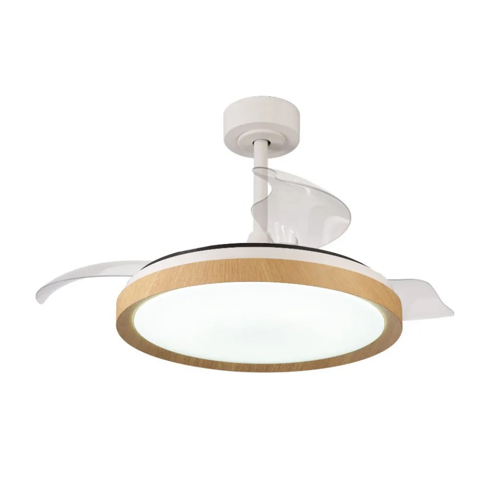 Ventilatori Da Soffitto-Selezionato da Mazzolaluce Ventilatore plafoniera marrone fino a 20mq con luce con telecomando
