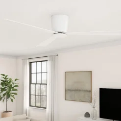 Ventilatori Da Soffitto-Selezionato da Mazzolaluce Ventilatore silenzioso da soffitto a pale bianco 28mq con telecomando