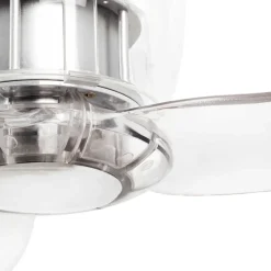 Ventilatori Da Soffitto-Selezionato da Mazzolaluce Ventilatore silenzioso in vetro da soffitto per 17mq pale trasparenti con telecomando