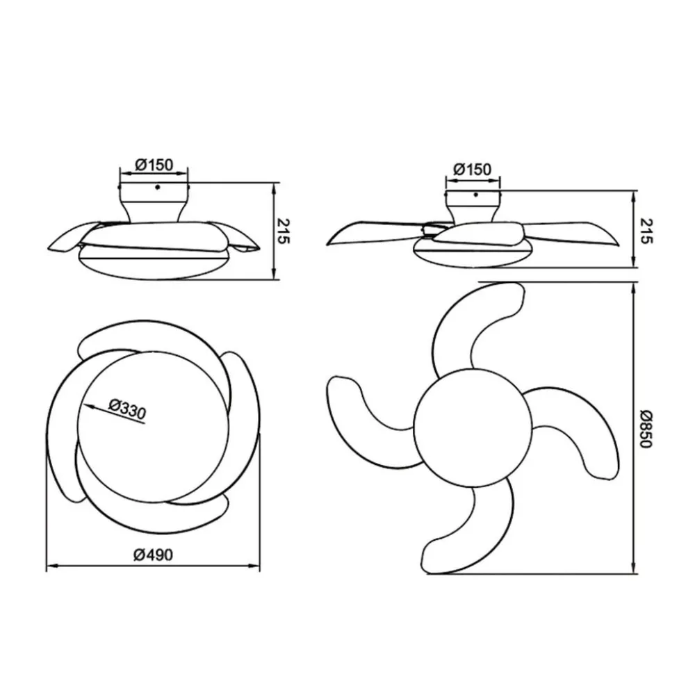 Ventilatori Da Soffitto-Selezionato da Mazzolaluce Ventilatore soffitto pale richiudibili bianco led cct telecomando stanza 13mq
