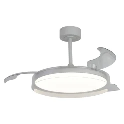 Ventilatori Da Soffitto-Selezionato da Mazzolaluce Ventilatore soffitto pale richiudibili led 40w cct telecomando 15-20mq