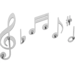 Appendiabiti Da Parete-Selezionato da Mazzolaluce Verdi appendiabiti da parete note musicali legno bianco