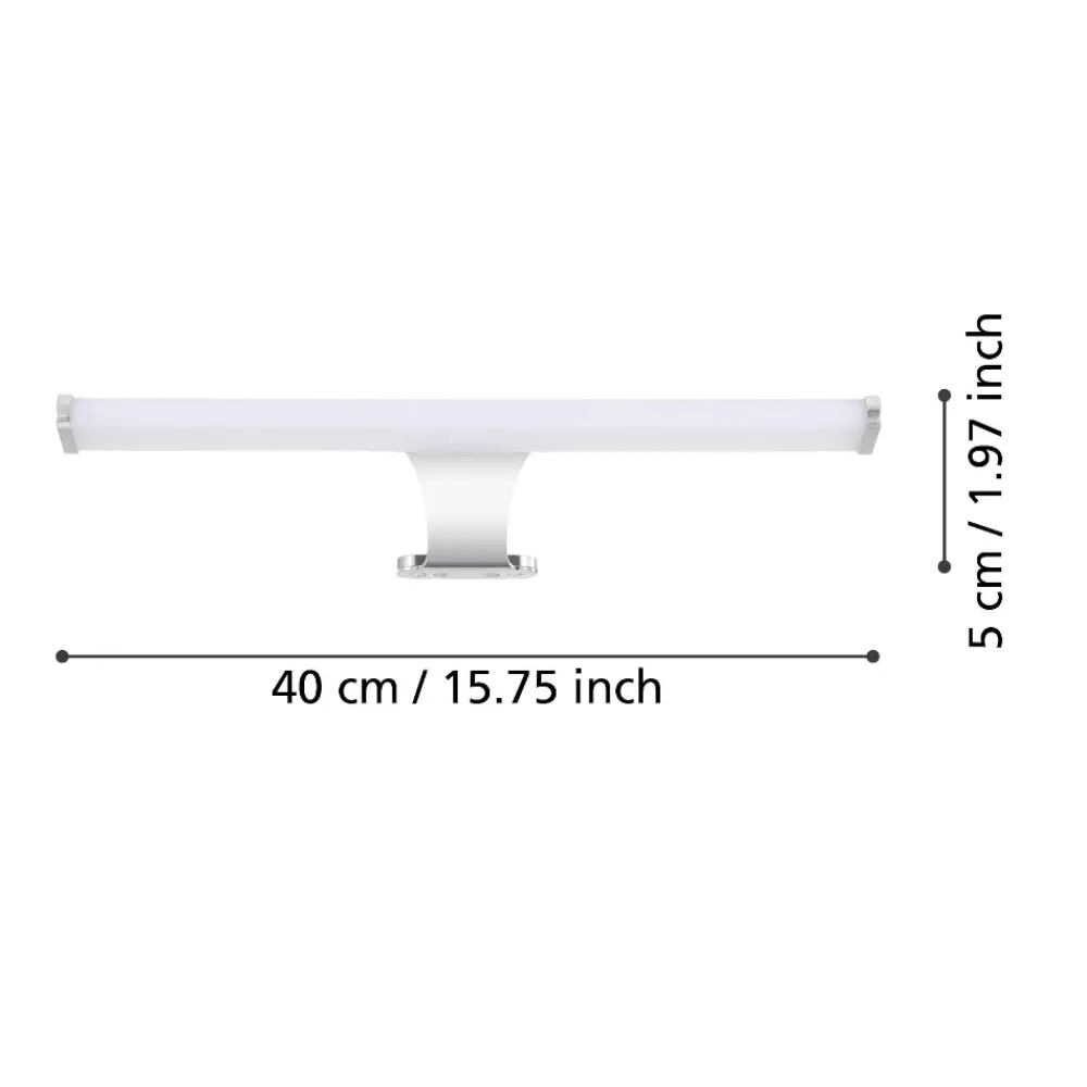 Applique Da Bagno-Eglo Vinchio applique da bagno moderno per specchio led 3000k ip44
