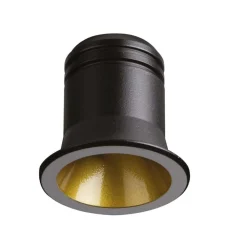 Faretti Da Incasso-Ideal Lux Virus faretto da incasso led 3w 3000k nero oro