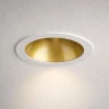 Faretti Da Incasso-Ideal Lux Virus faretto led da incasso rotondo 3w 3000k bianco oro