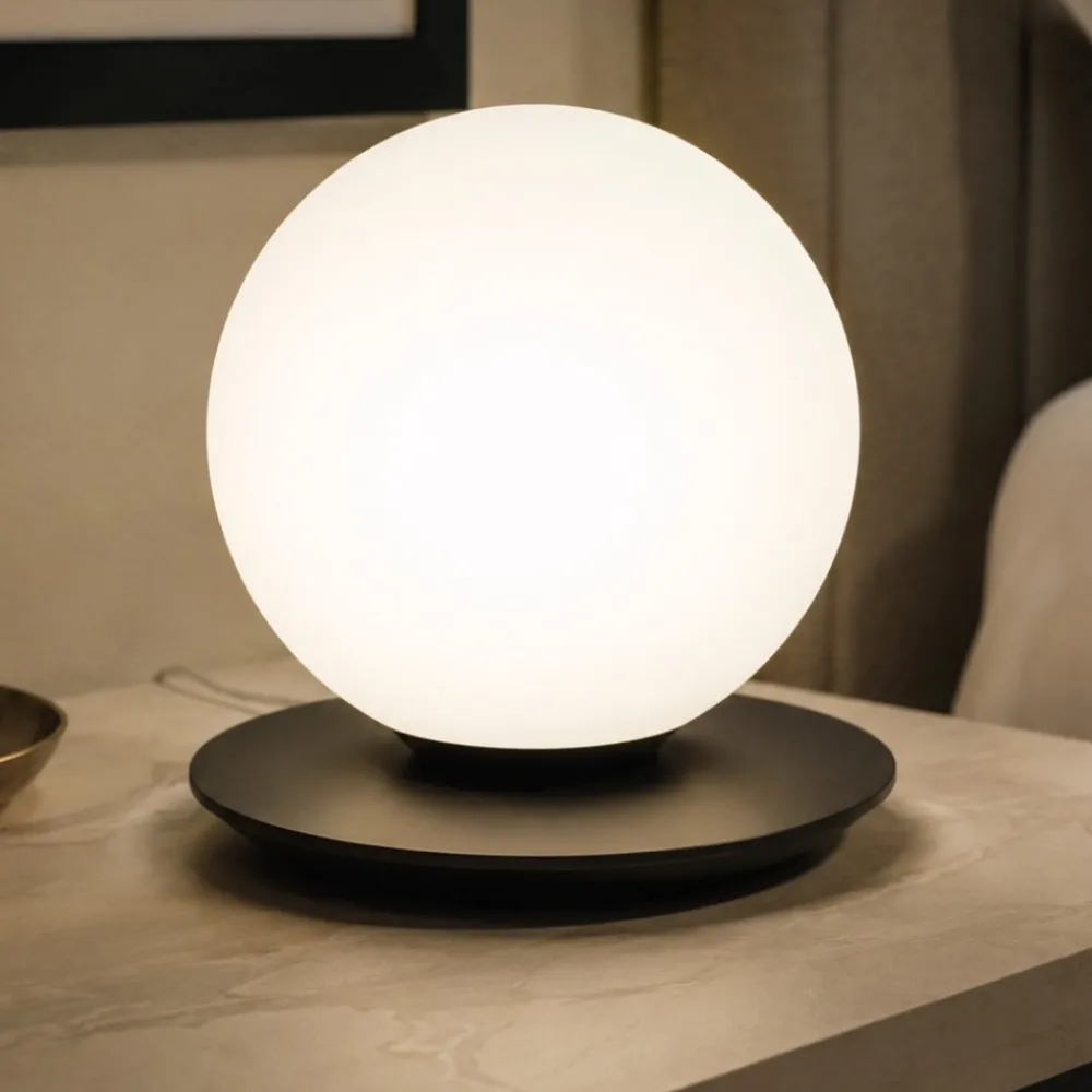 Abat Jour-Miloox Vivida abat-jour pearl bronzo vetro bianco 12w 3000k da comodino