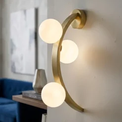 Applique Da Parete-Vivida International Vivida applique da parete sunset oro spazzolato led 3000k dimmerabile