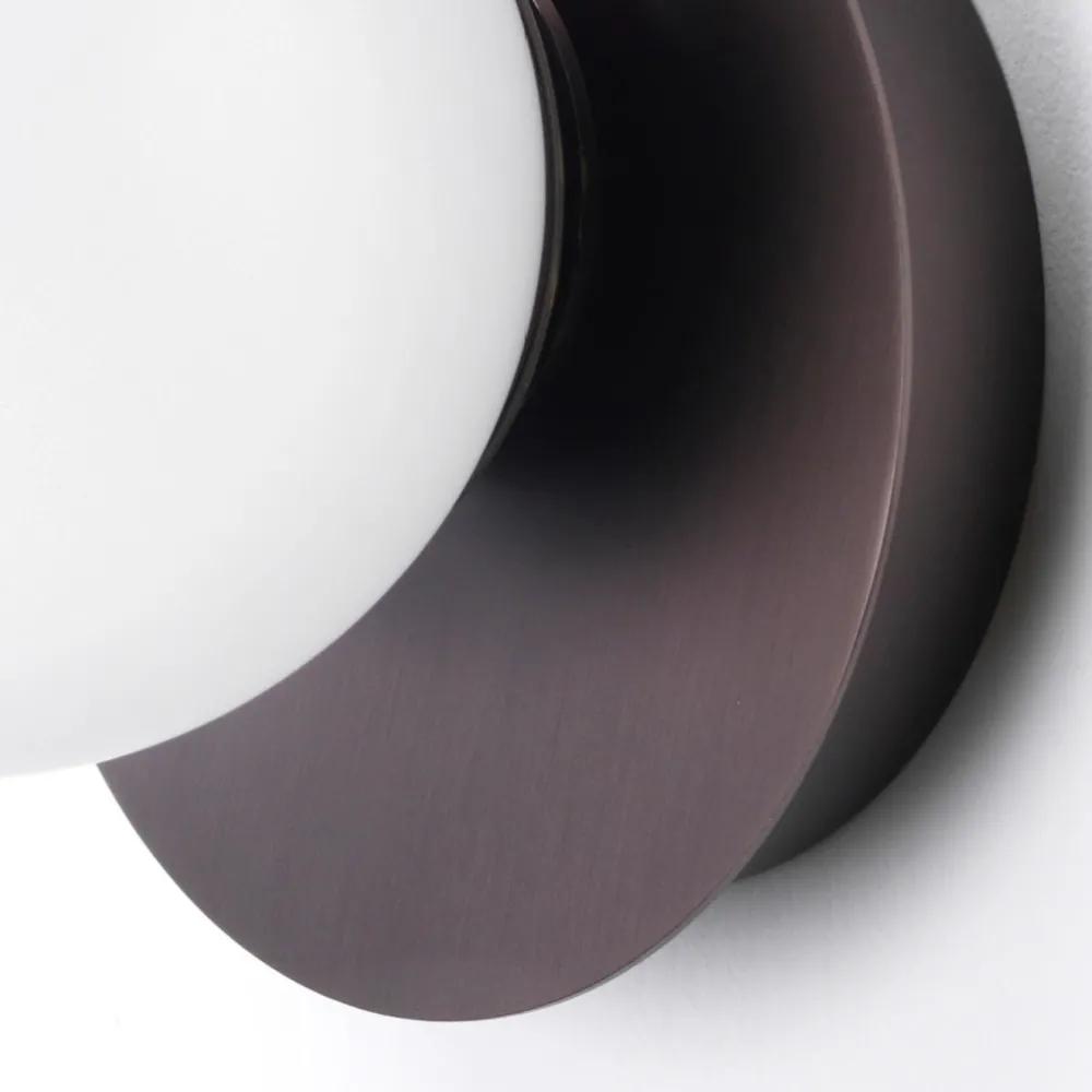 Applique Da Parete-Vivida International Vivida applique pearl led 4w 3000k bronzo vetro bianco moderna