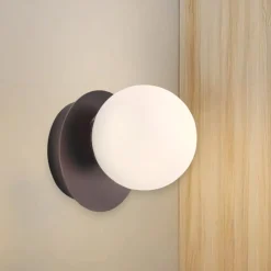 Applique Da Parete-Vivida International Vivida applique pearl led 4w 3000k bronzo vetro bianco moderna