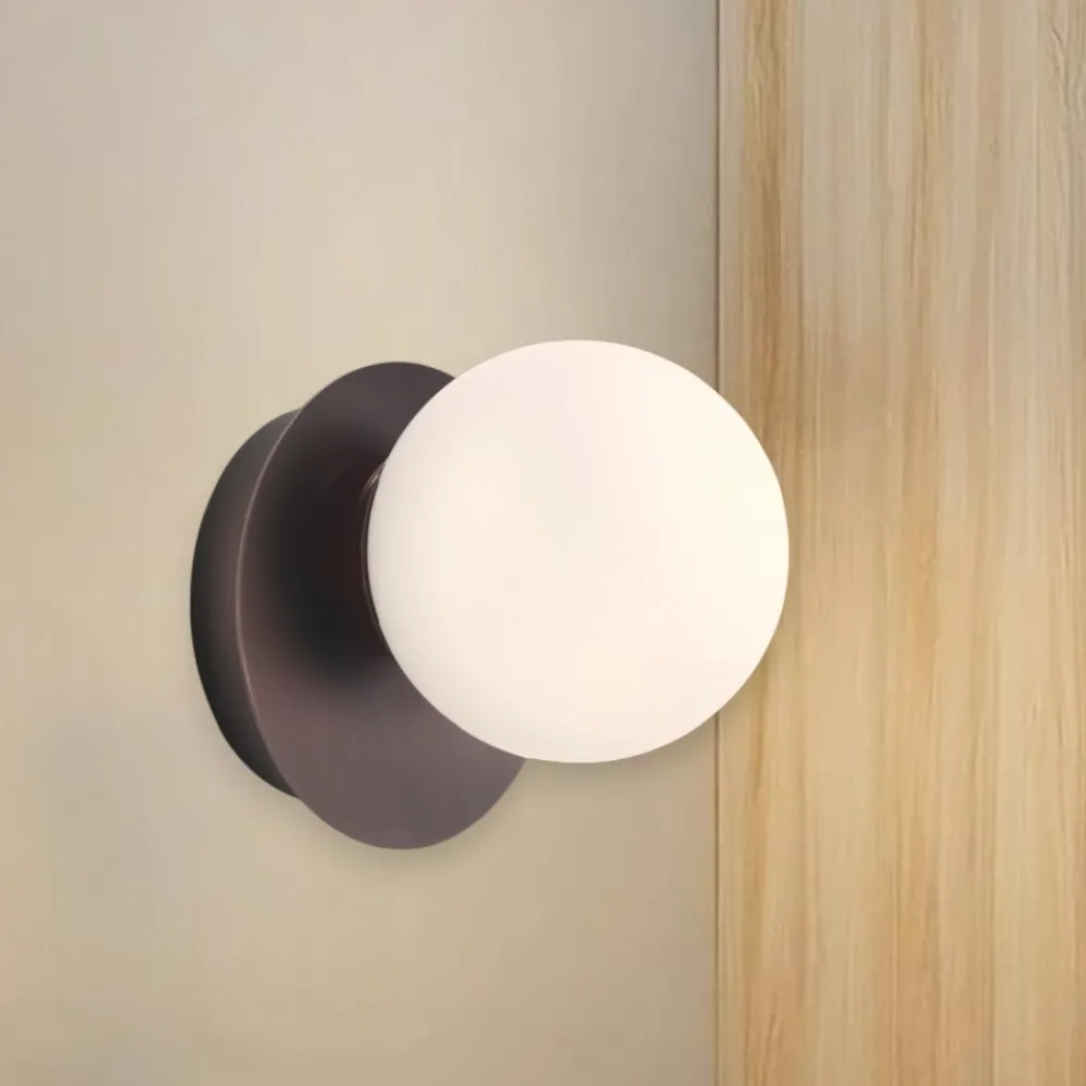 Applique Da Parete-Vivida International Vivida applique pearl led 4w 3000k bronzo vetro bianco moderna