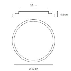 Plafoniere Moderne-Vivida International Vivida atena plafoniera da cucina rotonda bianca led 48w 3000k 4000k