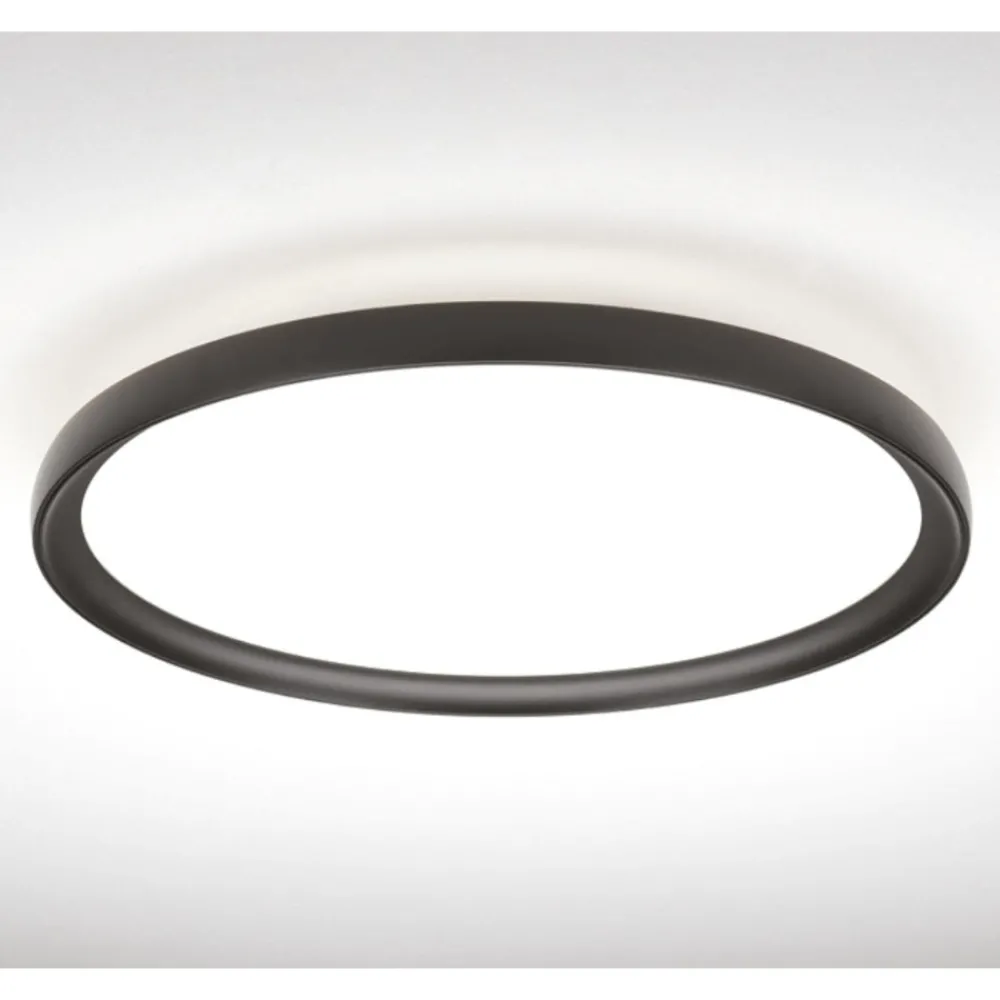 Plafoniere Moderne-Vivida International Vivida atena plafoniera moderna rotonda nera 48w 3000k 4000k