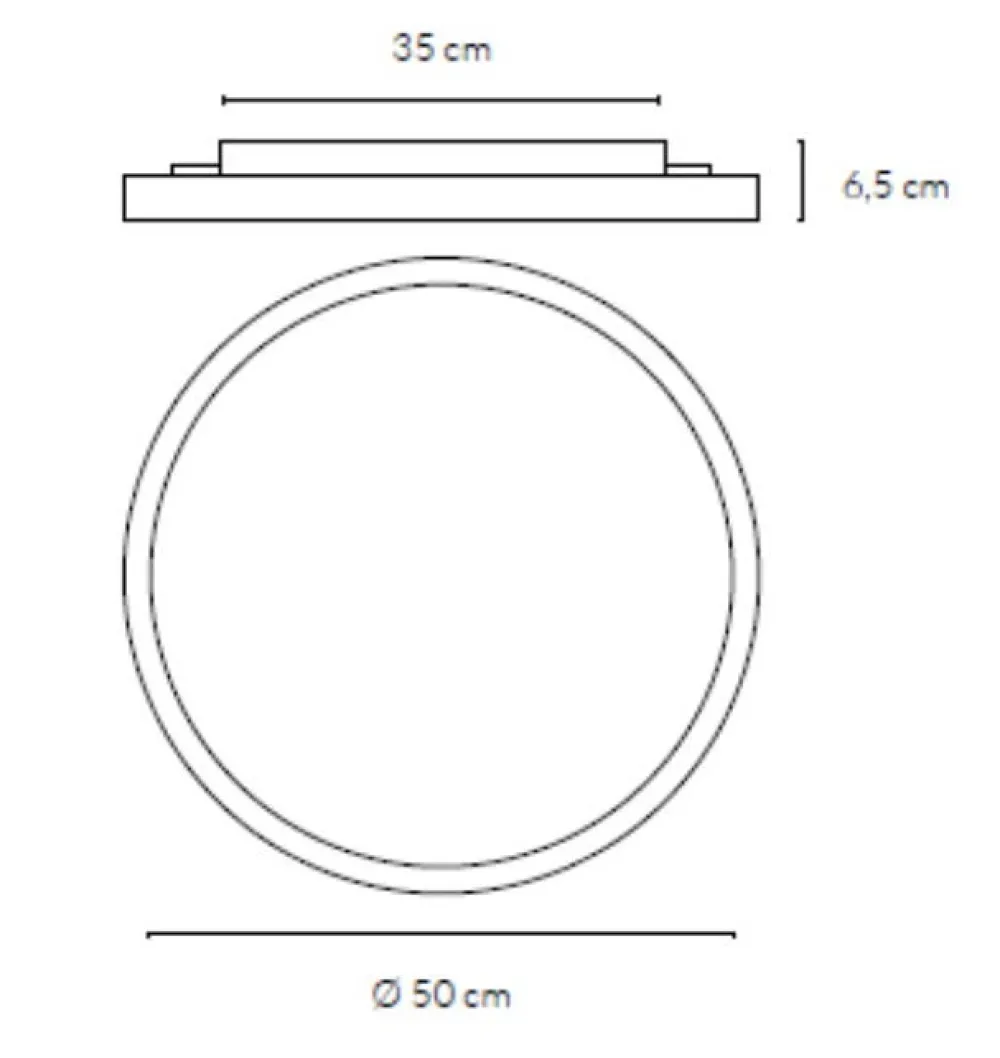 Plafoniere Moderne-Vivida International Vivida atena plafoniera moderna rotonda nera 48w 3000k 4000k