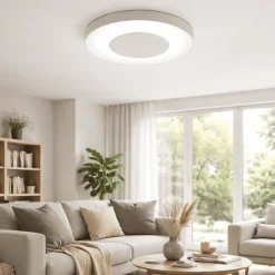 Plafoniere Moderne-Vivida International Vivida aurea plafoniera bianca led 24w 3000k 4000k dimmerabile