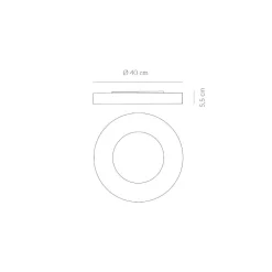 Plafoniere Moderne-Vivida International Vivida aurea plafoniera bianca led 24w 3000k 4000k dimmerabile