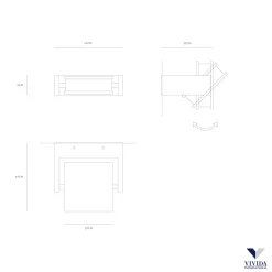 Applique Da Parete-Vivida International Vivida axella applique led 10w 3000k nera girevole