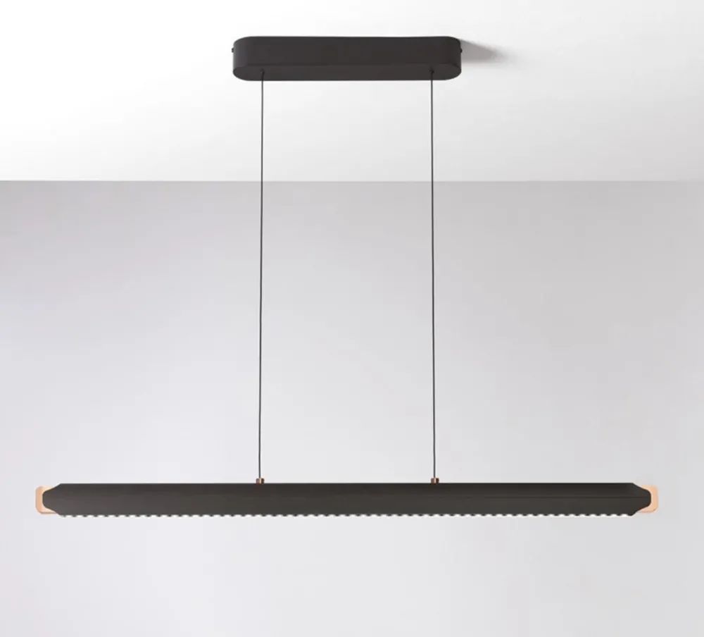 Lampadari Cucina-Vivida International Vivida blade nero lampadario orizzontale per cucina moderna led 55w 3000k