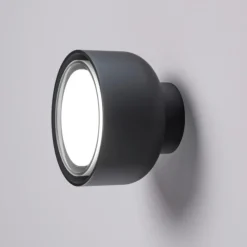 Applique Da Parete-Vivida International Vivida bottone applique lampada moderna nera da parete soffitto