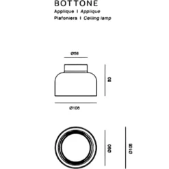 Applique Da Parete-Vivida International Vivida bottone applique led sabbia design moderno