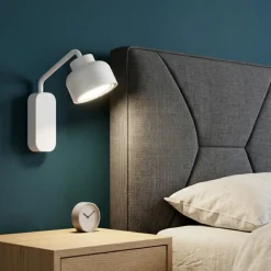 Applique Camera Da Letto-Vivida International Vivida bottone lampada da comodino camera da letto moderna bianca