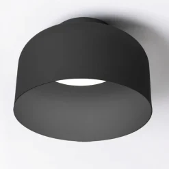 Plafoniere Moderne-Vivida International Vivida bottone plafoniera nera moderna a soffitto led dimmerabile con telecomando