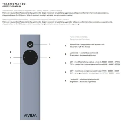 Plafoniere Moderne-Vivida International Vivida bottone plafoniera nera moderna a soffitto led dimmerabile con telecomando