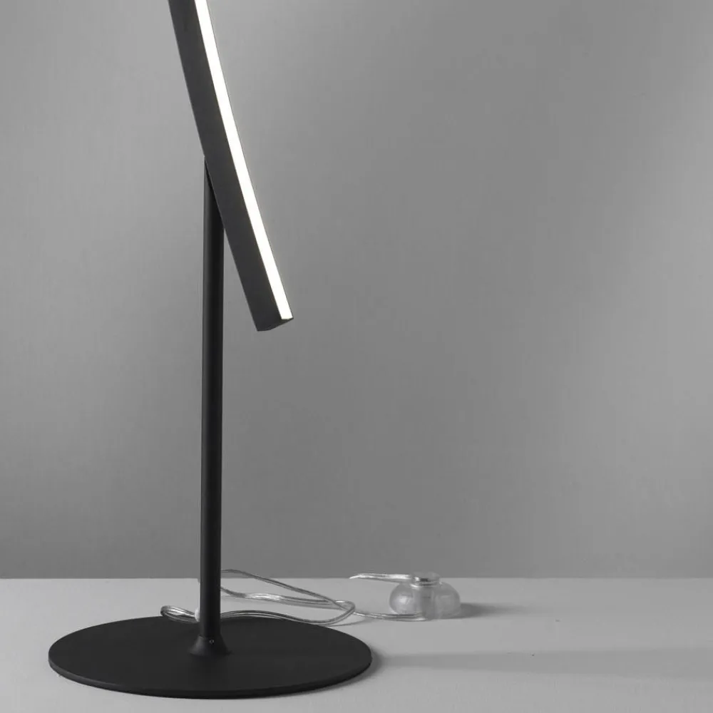 Lampade Da Terra-Vivida International Vivida bow lampada da terra ad arco nera moderna led 3000k