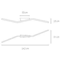 Plafoniere Moderne-Vivida International Vivida bow sabbia plafoniera led 30w 3000k 4000k design minimal