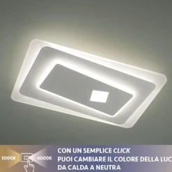 Plafoniere Moderne-Vivida International Vivida brighton big plafoniera per camera da letto 3000k 4000k design rettangolare